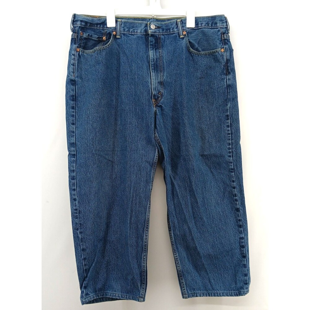 Levis 550 Jeans Mens 42x30 Blue Relaxed Fit Denim Red Tab 5 Pocket USA Classic
